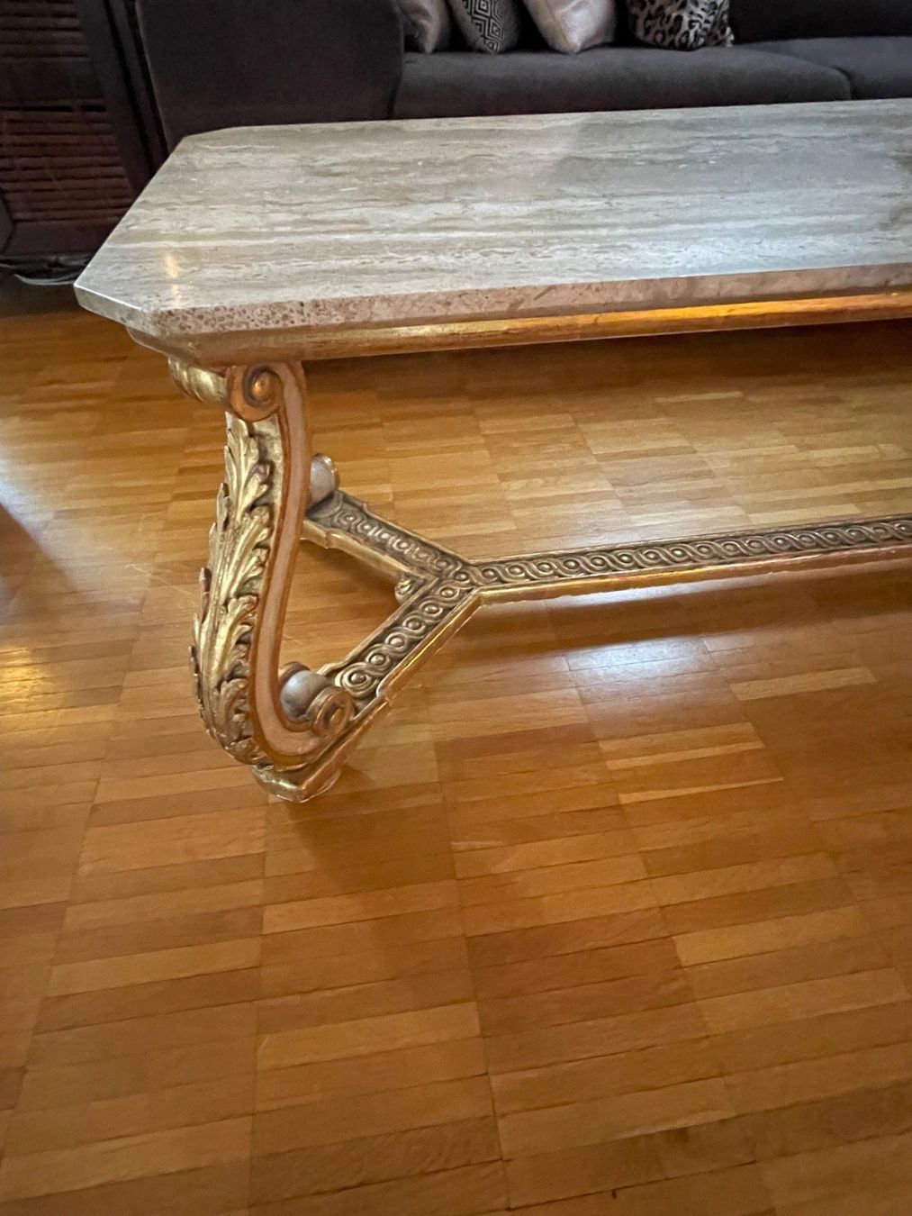 Tavoli: Tisch mit Marmorplatte, Barockstil Ende 19Jh – Usato da Dübendorf venduto da Crioula 1