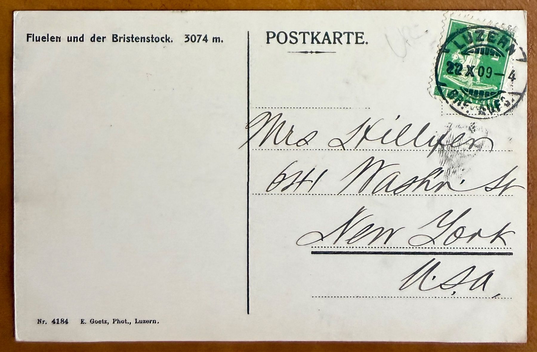Cartoline postali: Fluelen - Dampfschiff 1909 – Usato da Lutry venduto da Ediego 1
