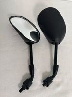 Motorcycle Mirrors - Set of Two - Black - Universal Fit