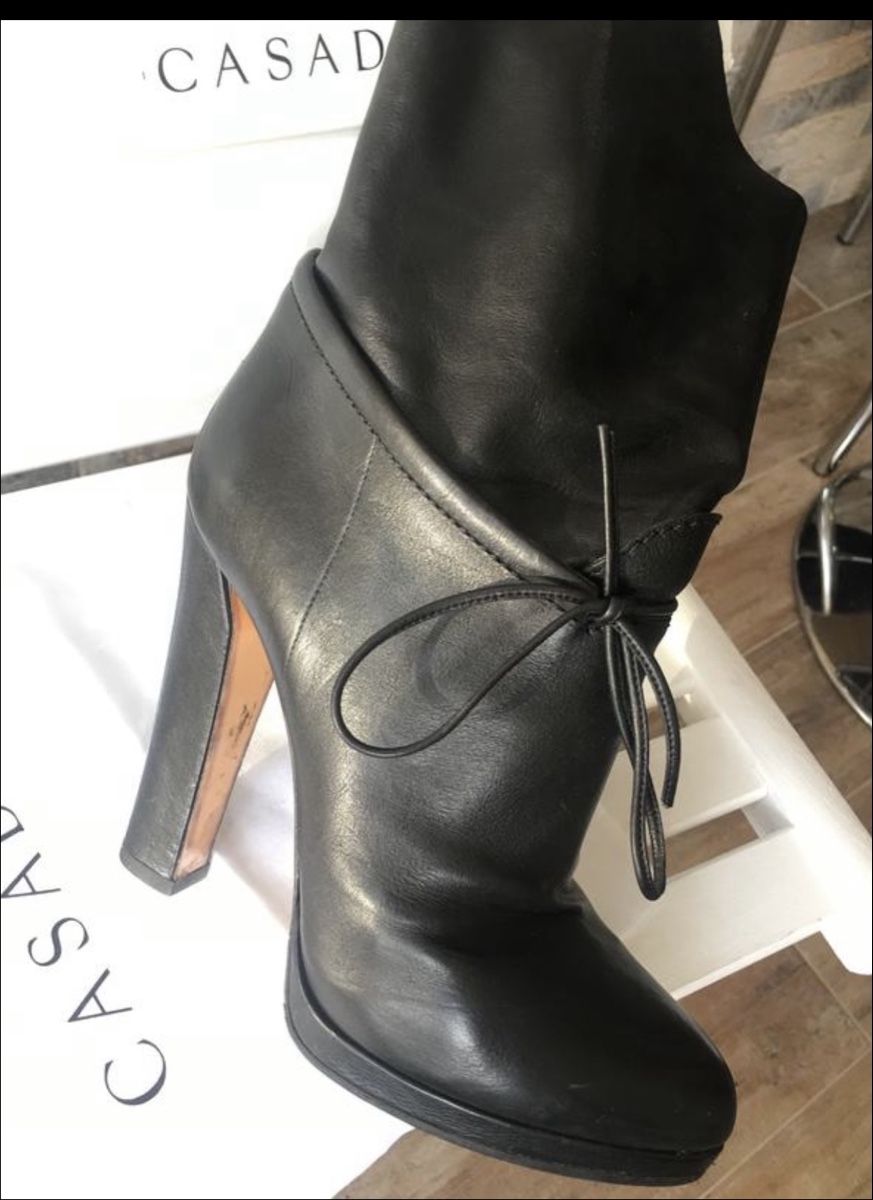 Casadei Scarpe da donna: Casadei Black Leather Heeled Boots - Size 8 – Usato da Oberwil b. Zug venduto da fis_2wtq 4