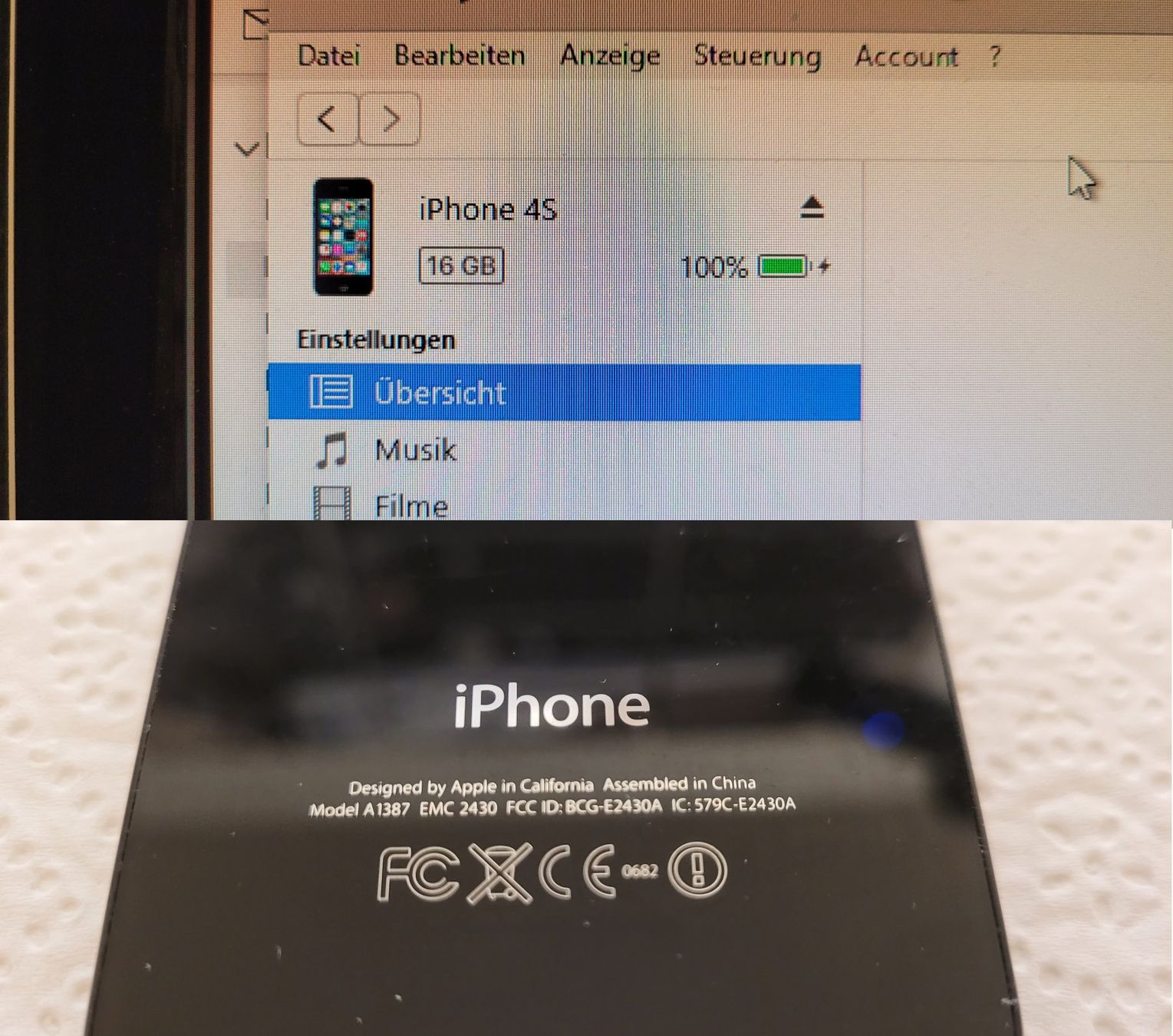 Apple Handys / Smartphones: Apple Iphone 4s / A1387 / 16 GB / Schwarz / iOS 9.3.6 / #13 – Gebraucht aus Adlikon b.Regensdf von ChriZ86 5