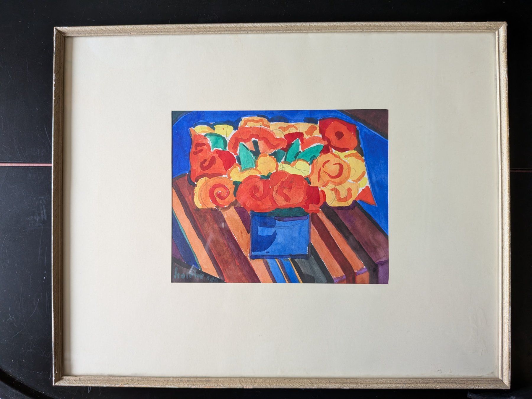 Dipinti: Blumen Aquarell signiert – Usato da Emmen venduto da magelan 3
