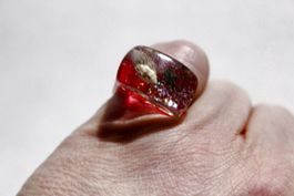 Vintage Space-Age - Ring mit Muschel, Seestern, Seeigel, usw