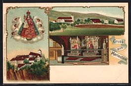 Litho Mariastein, Kloster, Aussen- und I
