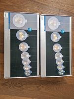 2x LED 3D Kugel-Lichterketten mit Sternen 