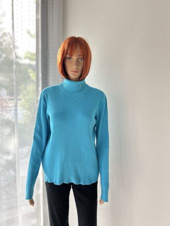 Lauren Ralph Lauren Pullover blau Rollkragen Gr. M
