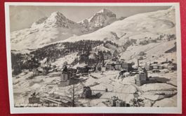 St. Moritz Dorf 1926  Bahnstempel Rhät. Bahn