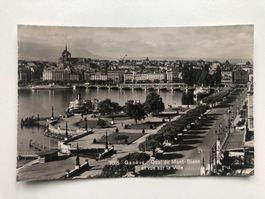 Genève. Quai du Mont-Blanc et vue sur la ville