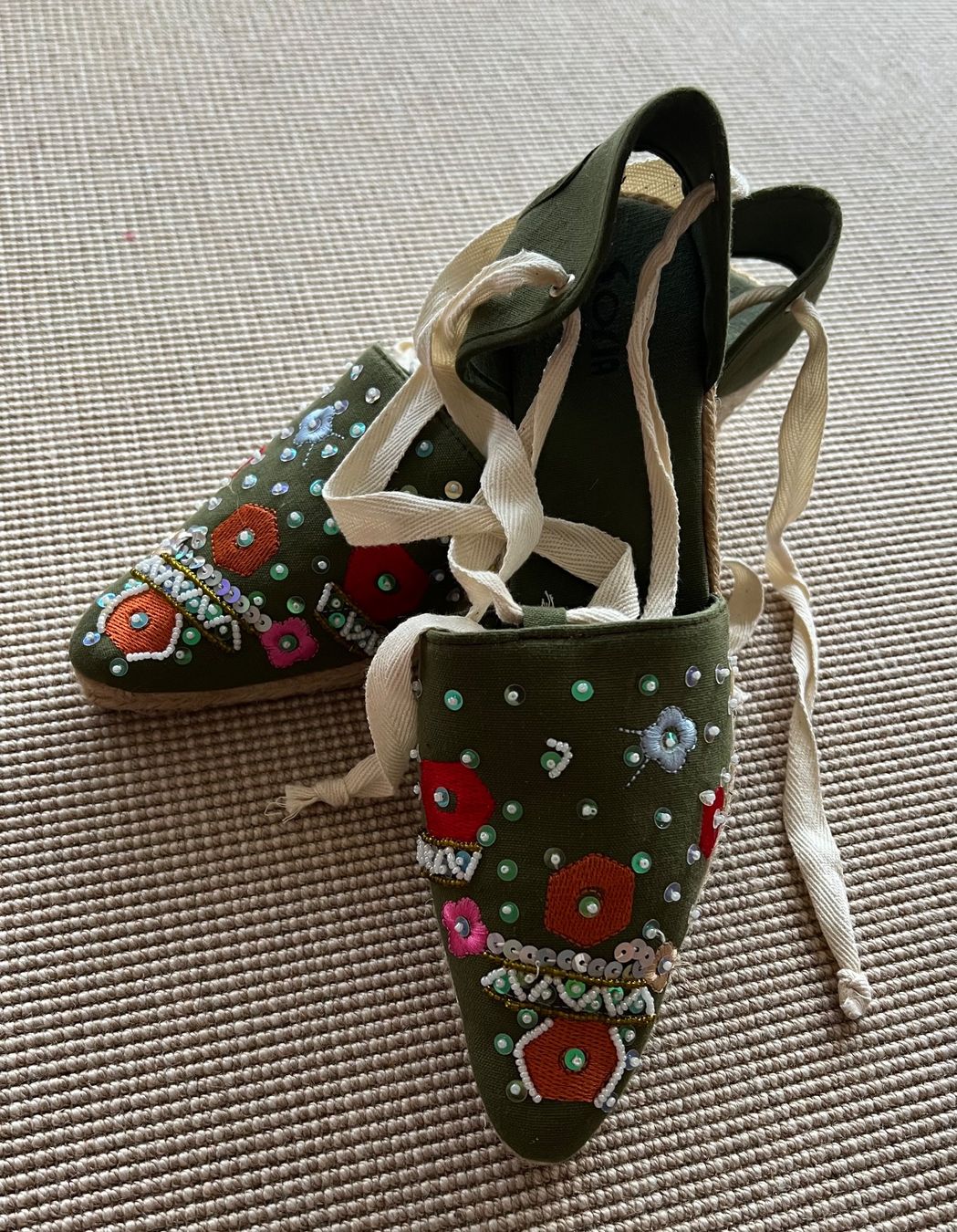 Scarpe da donna: Originelle Espadrillen (Sandalen) mit Absatz Gr. 39 – Usato da Endingen venduto da chocosweet 2