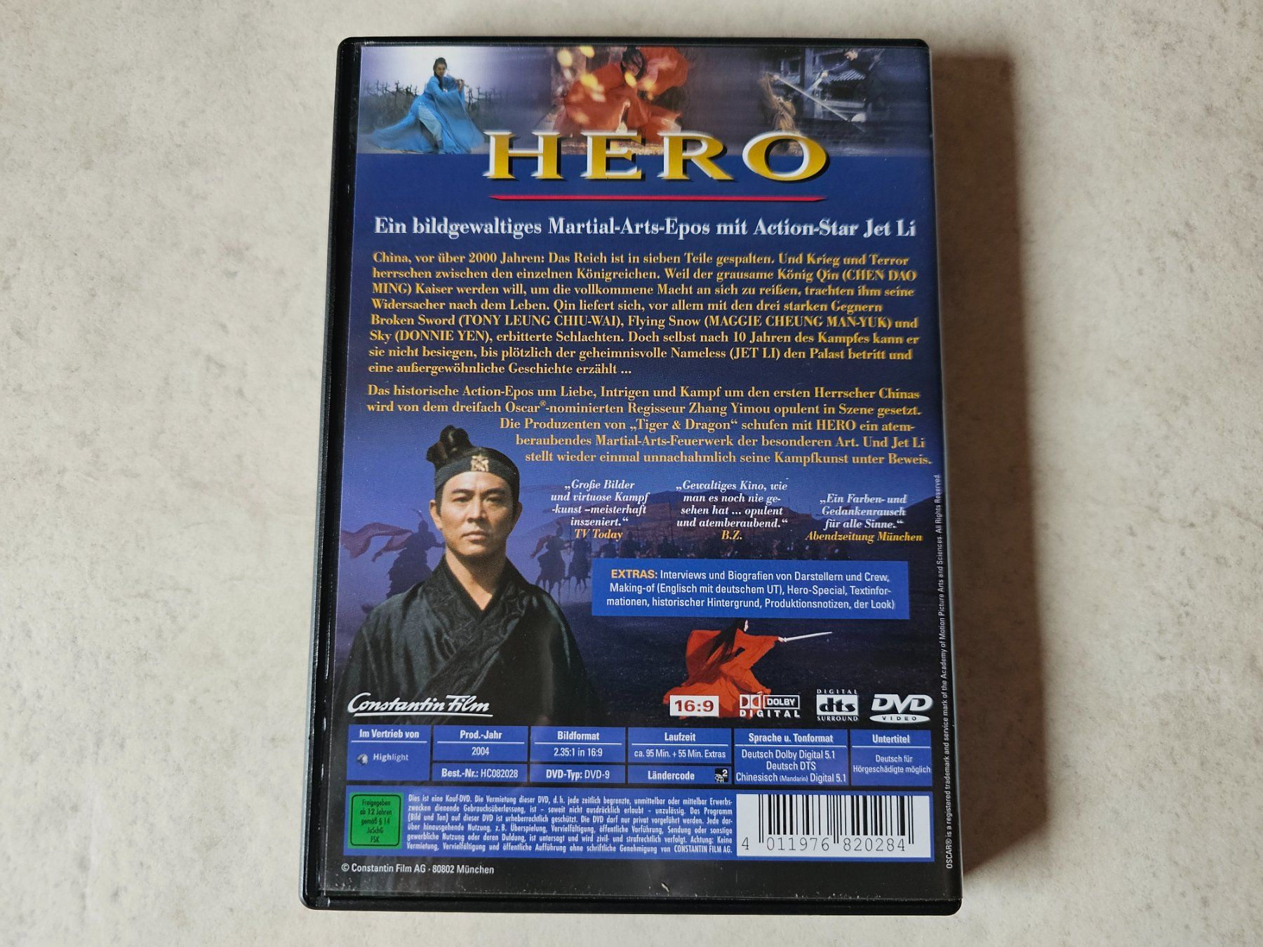 Tutti i DVDs: Hero     (Jet Li) – Usato da Schneisingen venduto da backstore24 1