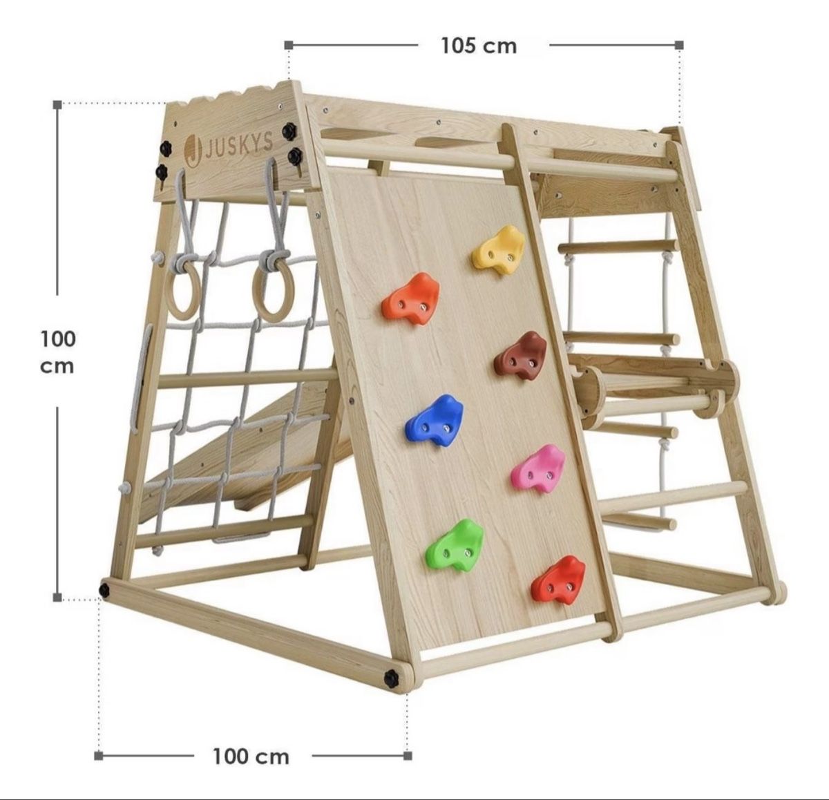 Rutschbahn: Solid Wood Kids Climbing Triangle with Rings & Slide! – Gebraucht aus Effretikon von lio_gjr8 4