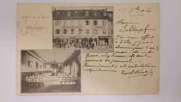 Ansichtskarte Delemont Place de la Gare R34