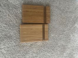 2x Handy Halterung Holz Natur