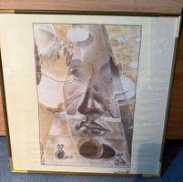 Original Salvador Dali Seidentuch gerahmt