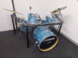 Sonor Force 2003 Schlagzeug inkl. Metallrack, Doppelpedal