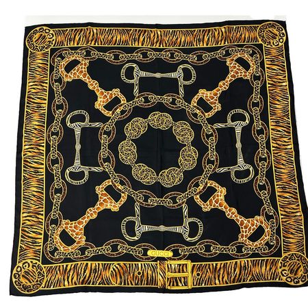 Vintage Gucci Seidentuch 85 × 87 cm – 100 % Seide – Animal P