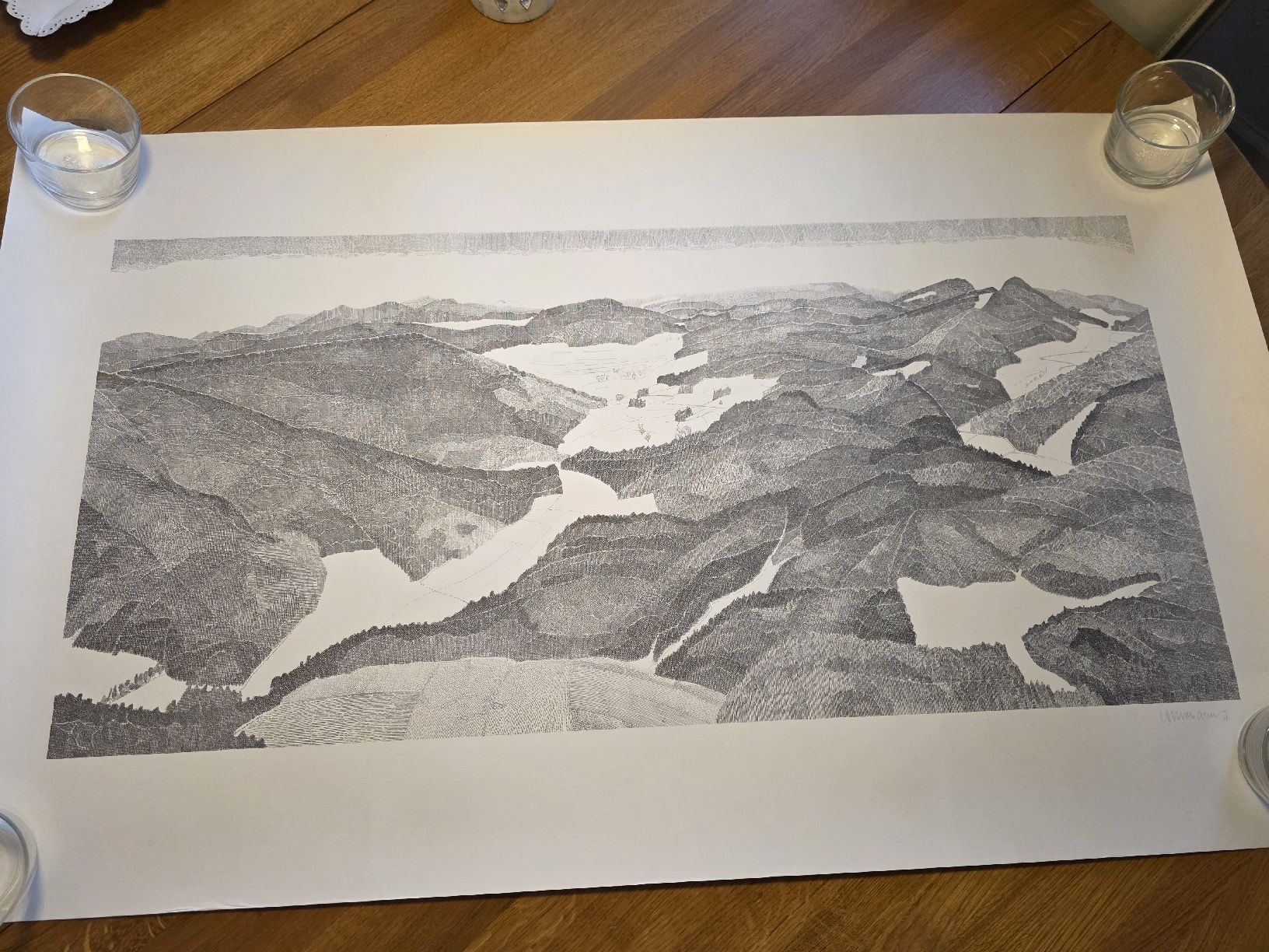Grafica & Litografie: Lithographie, handsigniert, Berglandschaft. – Usato da Suhr venduto da andreas_2008