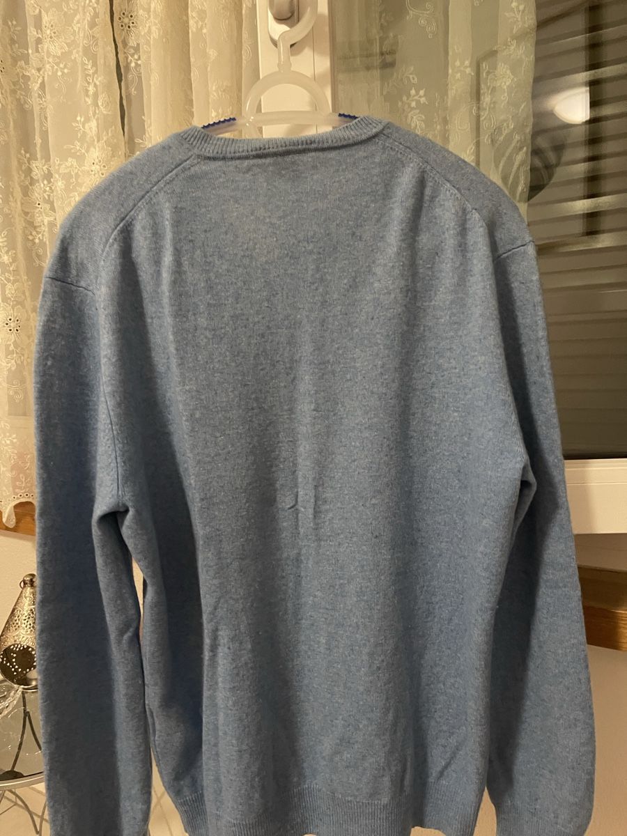 Maglioni & Felpe: Pure Cashmere Selection, Blue V-Neck Sweater, Large – Usato da Winterthur venduto da shp_xcc5 1