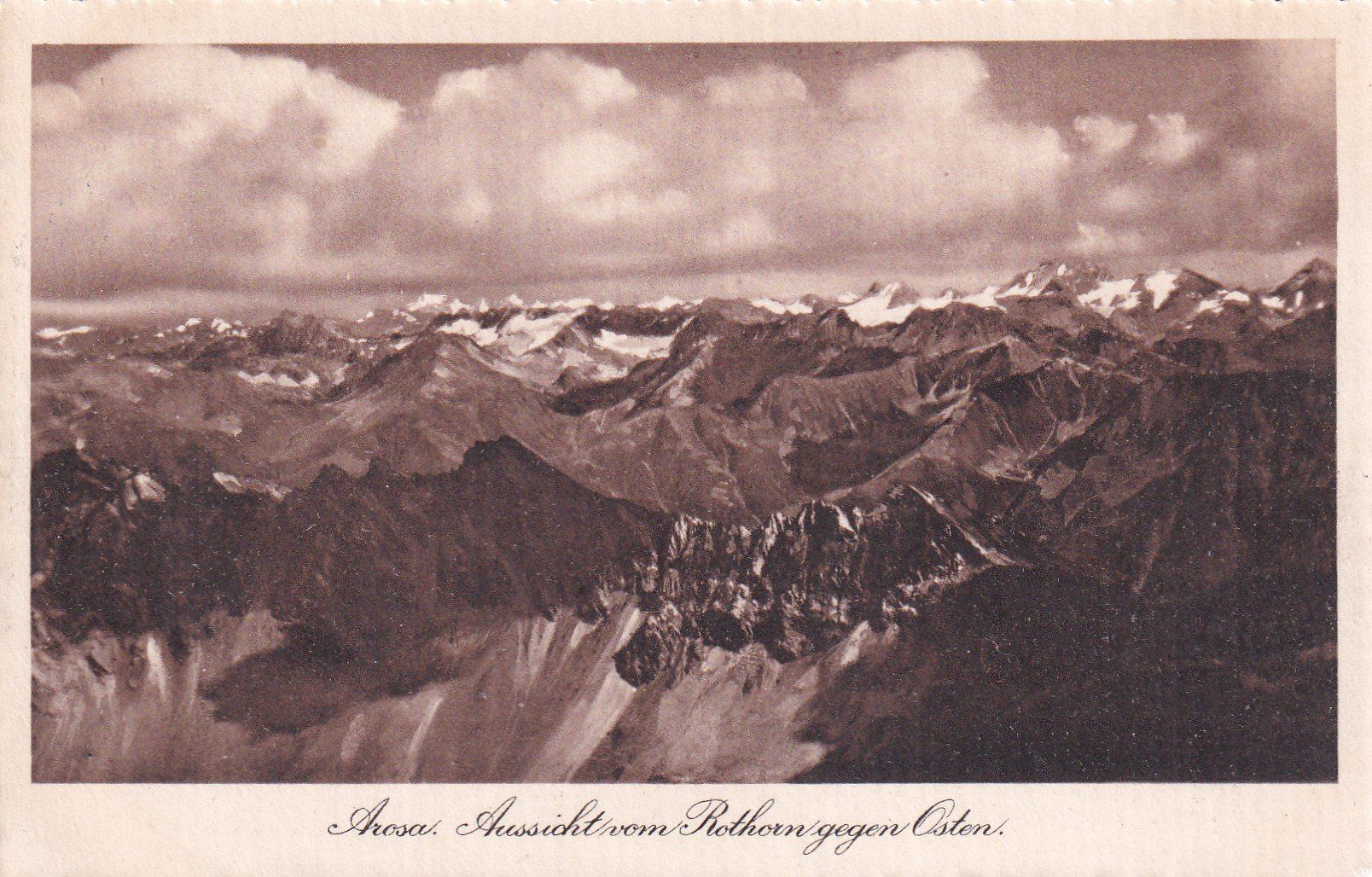 Ansichtskarten: Arosa Aussichtvom Rothorn gegen Osten – Gebraucht aus Cormoret von Pascalll2001