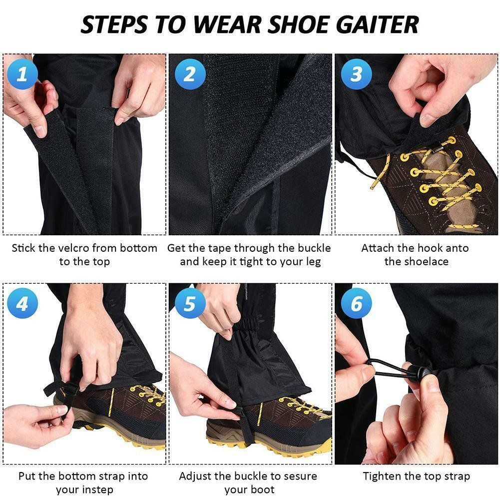 Stinchiere & Fasciature: Gamaschen Outdoor Wanderschuhe Wasserdicht Schnee Abdeckung – Nuovo (secondo la descrizione) da Kirchdorf AG venduto da Lionstein 9