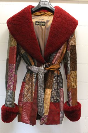 Orig. CAVALLI Leder-Langjacke  Gr.M