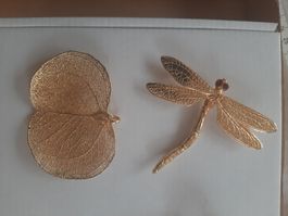 Modeschmuck Libelle und Blatt