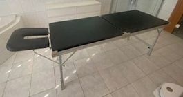 Massageliege schwarz, tragbar