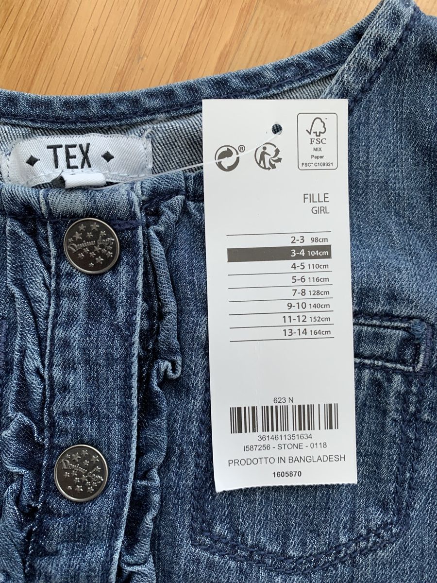 Vestiti & Gonne: Jeanskleid Mädchen 104 NEU – Nuovo e nell'imballaggio originale da Ostermundigen venduto da des_t9vv 1