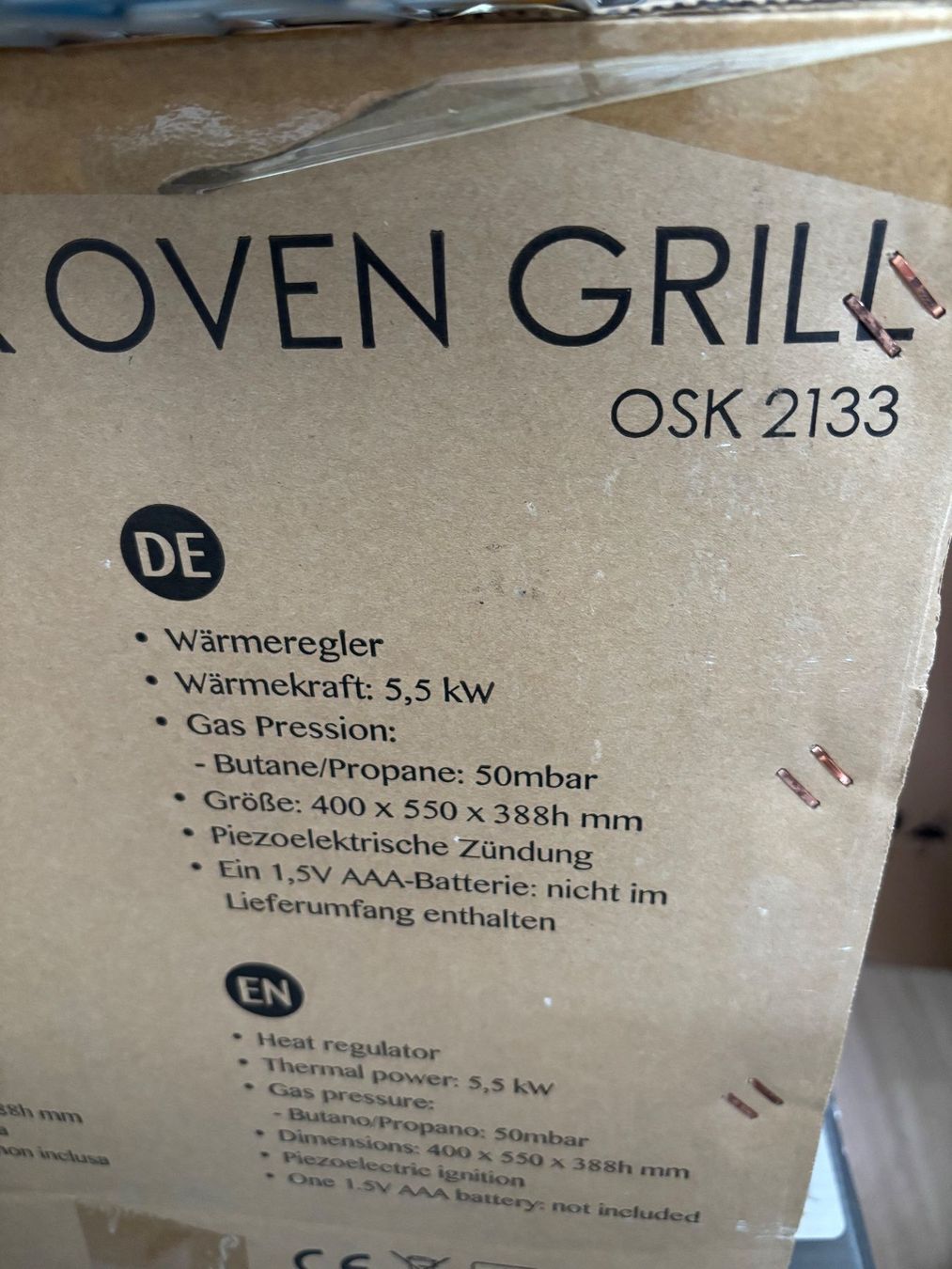 Ohmex Griglie: Ohmex Steak Oven Grill OSK 2133 – Nuovo e nell'imballaggio originale da Zeihen venduto da barackconti 1