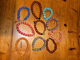 10 Silikon Armbänder, Handmade
