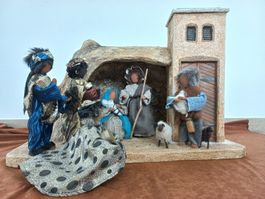 Schwarzenberger Krippenfiguren, grosse Weihnachtsfamilie