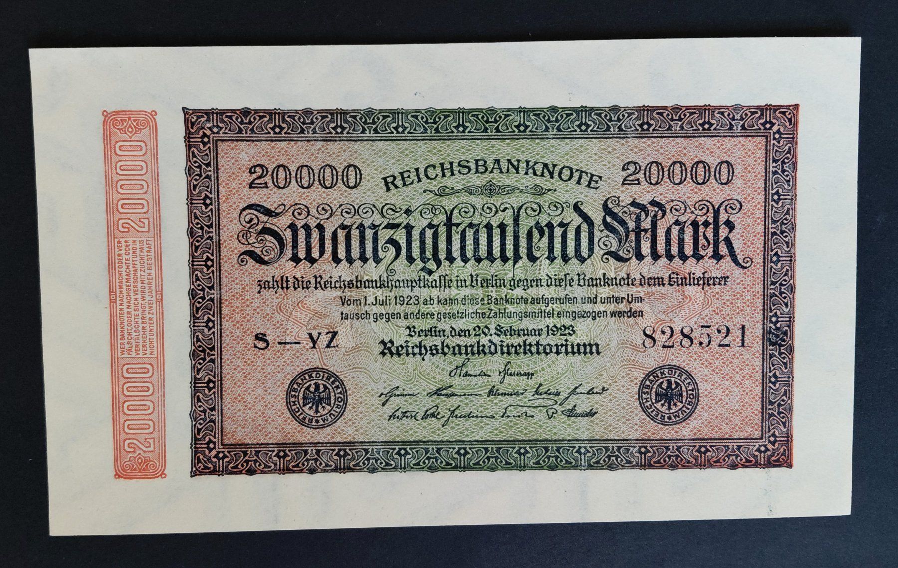 Banconote: Reichsbanknote 20 000 Mark 1923** – Nuovo (secondo la descrizione) da Ebikon venduto da smartbox