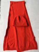 NEU Roter Schal und Mütze aus Irland