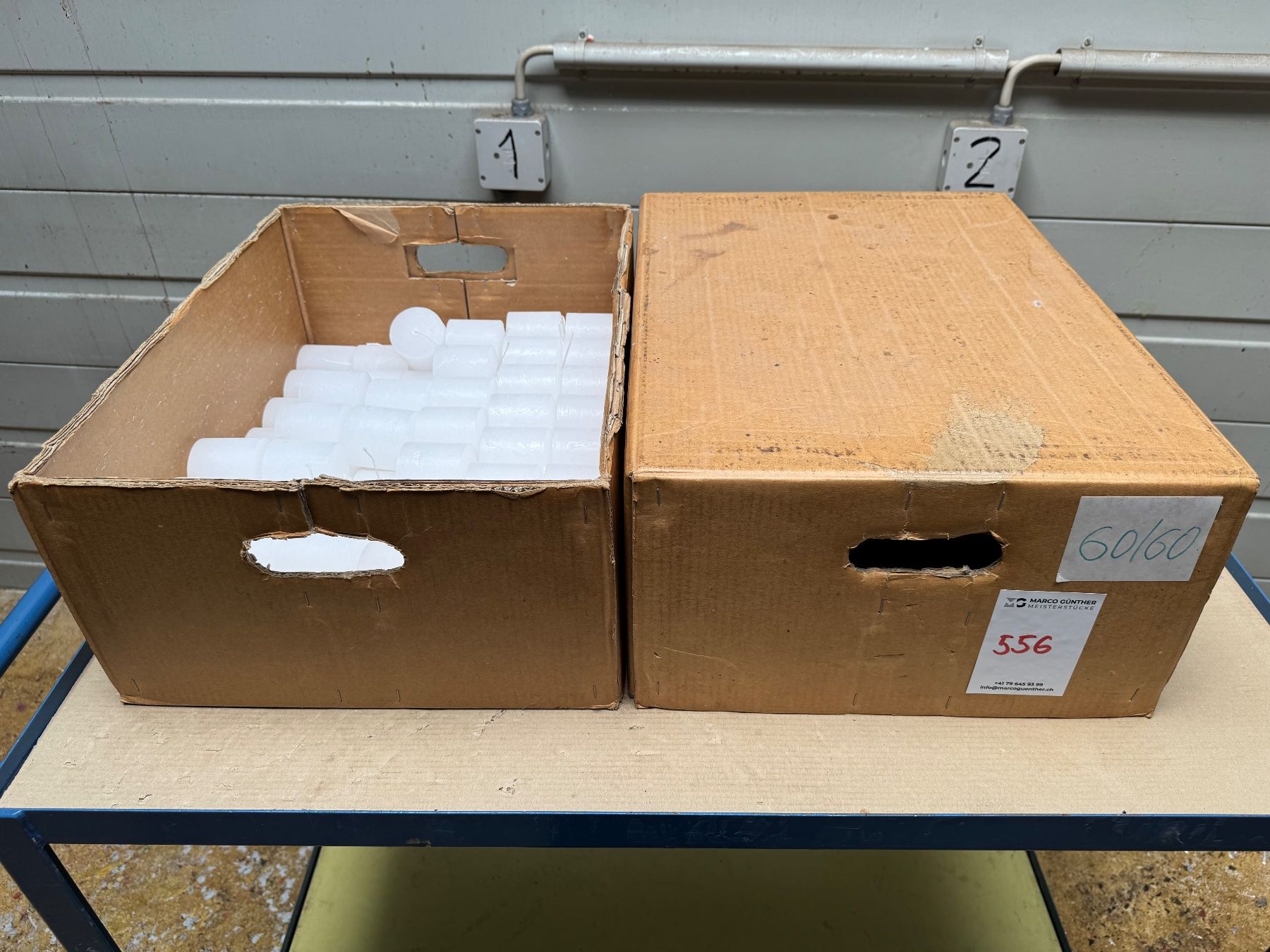 Kerzen: 556 Posten Raureifkerzen aus Liquidation – Gebraucht aus Derendingen von Meisterstuecke 1