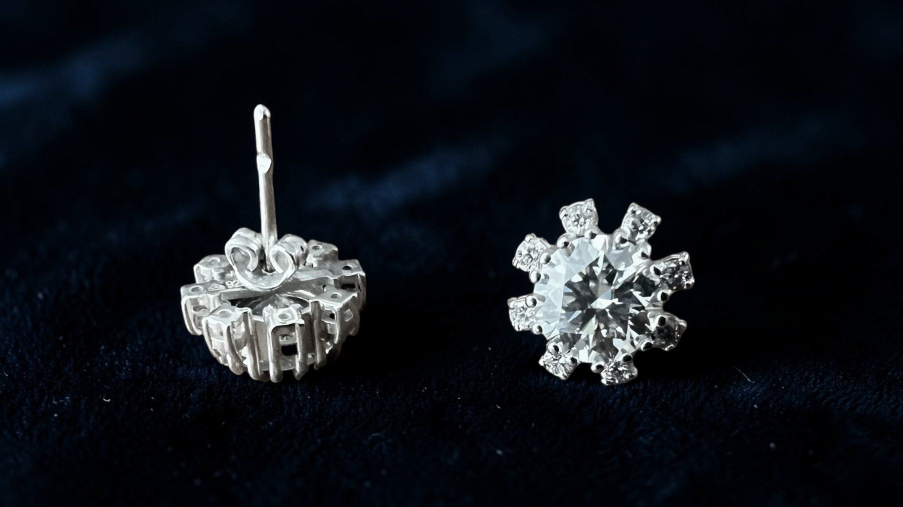 Ohrringe & -stecker: Moissanite Earrings. Ohrringe boucles Silver Silber Argent – Neu (gemäss Beschreibung) aus Apples von the_7jtf 1