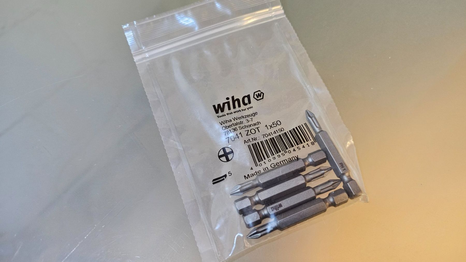 Wiha Tutti gli attrezzi: 5 Wiha Bits PZ1 x 50mm – Nuovo e nell'imballaggio originale da Koppigen venduto da Bracher_Mail-House