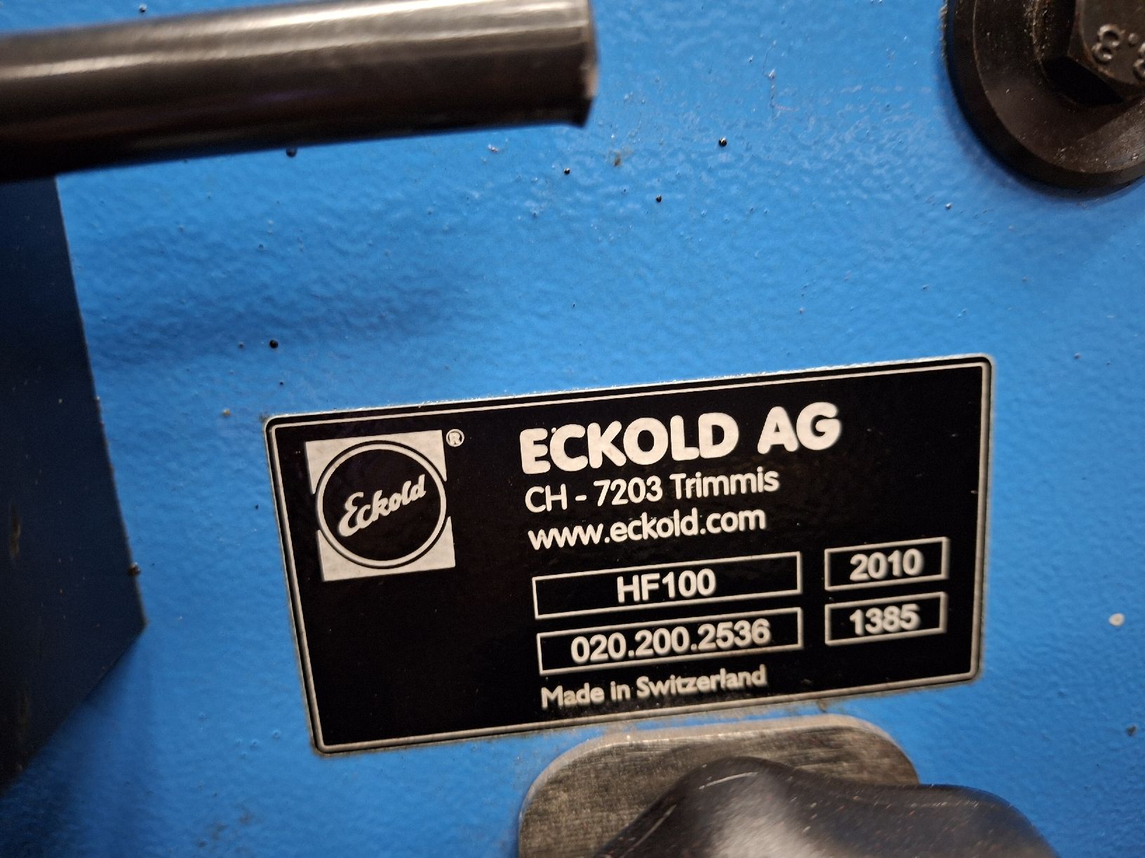 Schaublin Tutti gli attrezzi: Eckod HF 100  – Usato da Emmenbrücke venduto da inf_l8yf 2