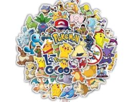 50 POKEMON PIKACHU STICKER - WASSERFEST - AUFKLEBER GLURAK