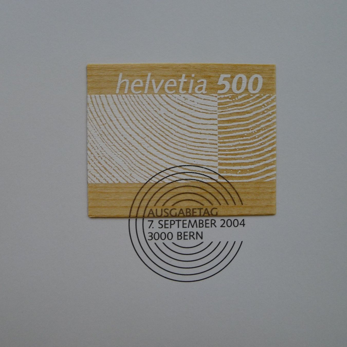 Tutti i francobolli: 2004, Nr.1133: HOLZBRIEFMARKEN: 4 FDC +2 PTT-Heftchen. – Usato da Sursee venduto da Luzernerraute 1