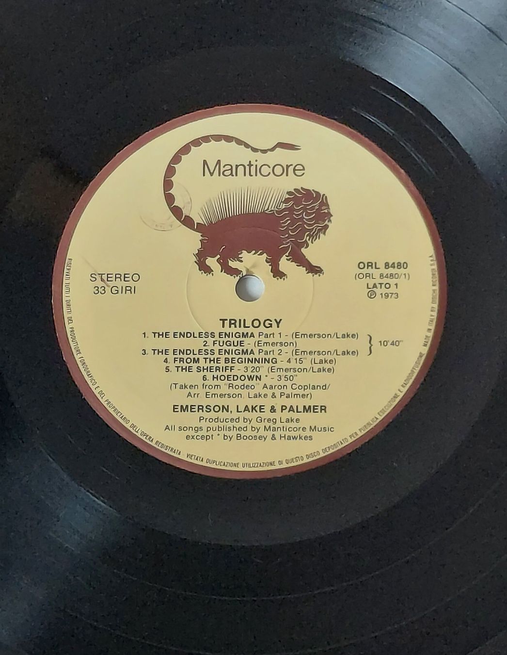 Vinyles: LP - EMERSON, LAKE & PALMER - TRILOGY – D'occasion à Steckborn par Quo7 1