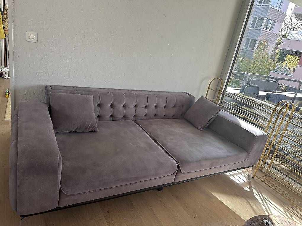 Divani: 2x 3er Sofas + Sessel in grau – Usato da Boswil venduto da sha_rng7 1