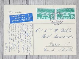 CL13 Carte Postale  + Timbre Suisse 1937