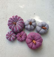 Set 6 handgemacht Kürbisse Herbst Dekor