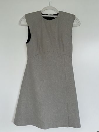 Zara glitzerndes Minikleid perlgrau/beige - neu