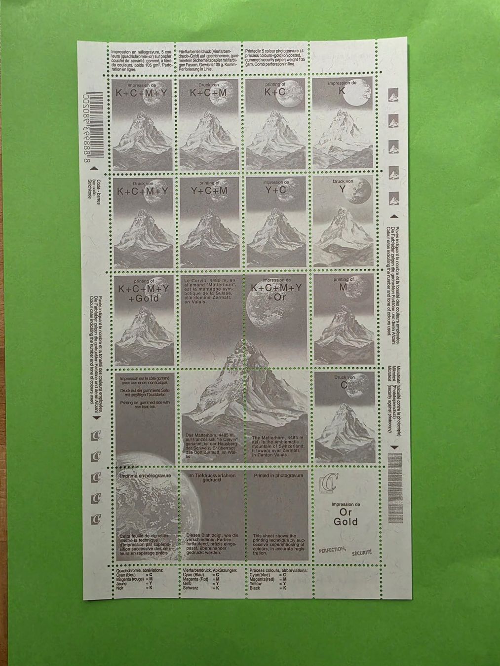 Alle Briefmarken: Courvoisier Probedruck, postfrisch** – Gebraucht aus Leimbach AG von jaja79 1