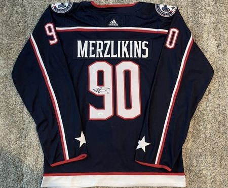 Columbus Blue Jackets Elvis Merzlikins Signiertes Jersey!