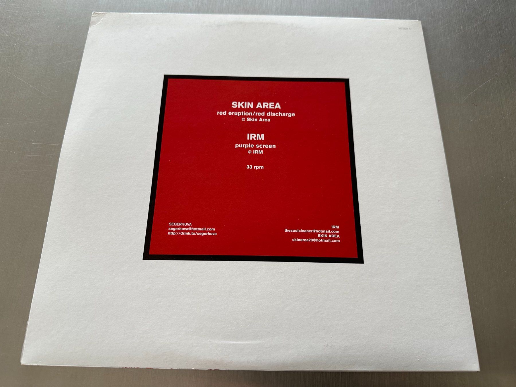 Dischi in vinile: IRM / SKIN AREA 10 SPLIT - SAME - MUSIQUE INDUSTRIELLE – Usato da Sion venduto da jaipur1401 1