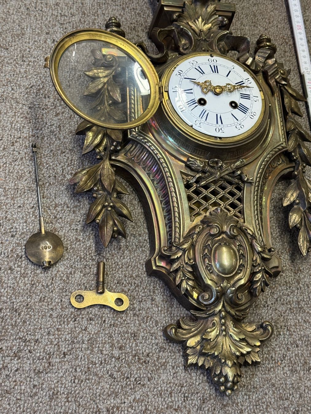 Orologi da terra & Orologi da parete: Franz. Kartell Uhr 1880 – Usato da Schönenwerd venduto da Comtoise 2