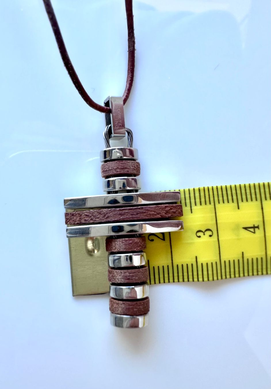 Catenine: Collana COMETE in acciaio e legno – Usato da Agno venduto da Cosmogin1811 4