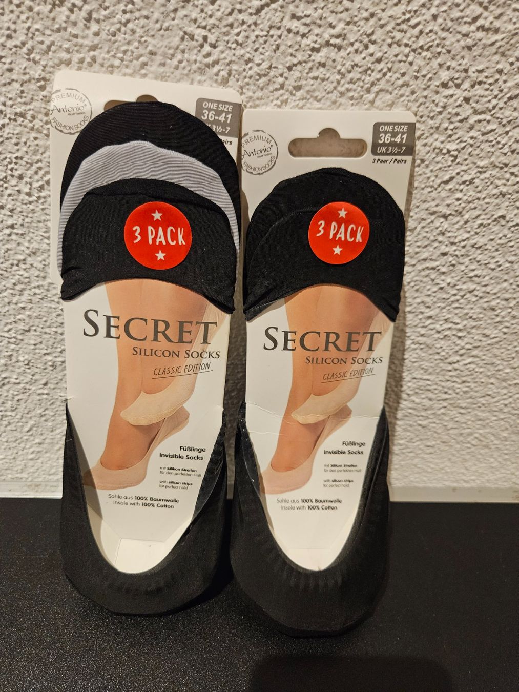 Calze: Neu - Secret - Füsslinge 2x 3Stk. Gr. 36-41 – Nuovo e nell'imballaggio originale da Dagmersellen venduto da Jarsetz_Restposten